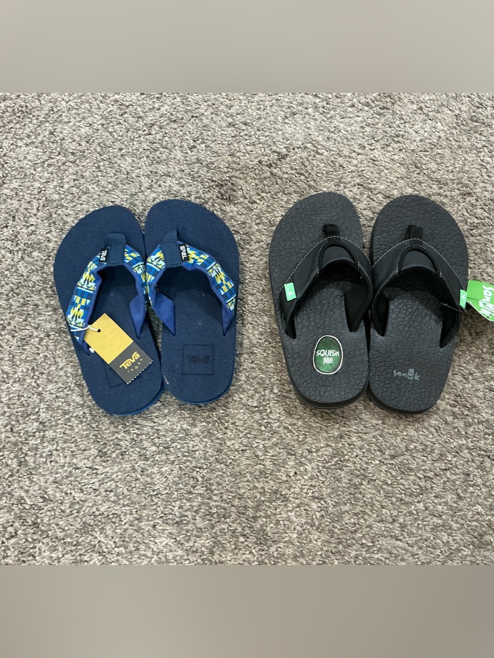 Teva Kids Navy Blue Flip Flops and sanuk